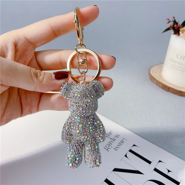 Creative Diamond Cartoon Bear Keychain – image 9