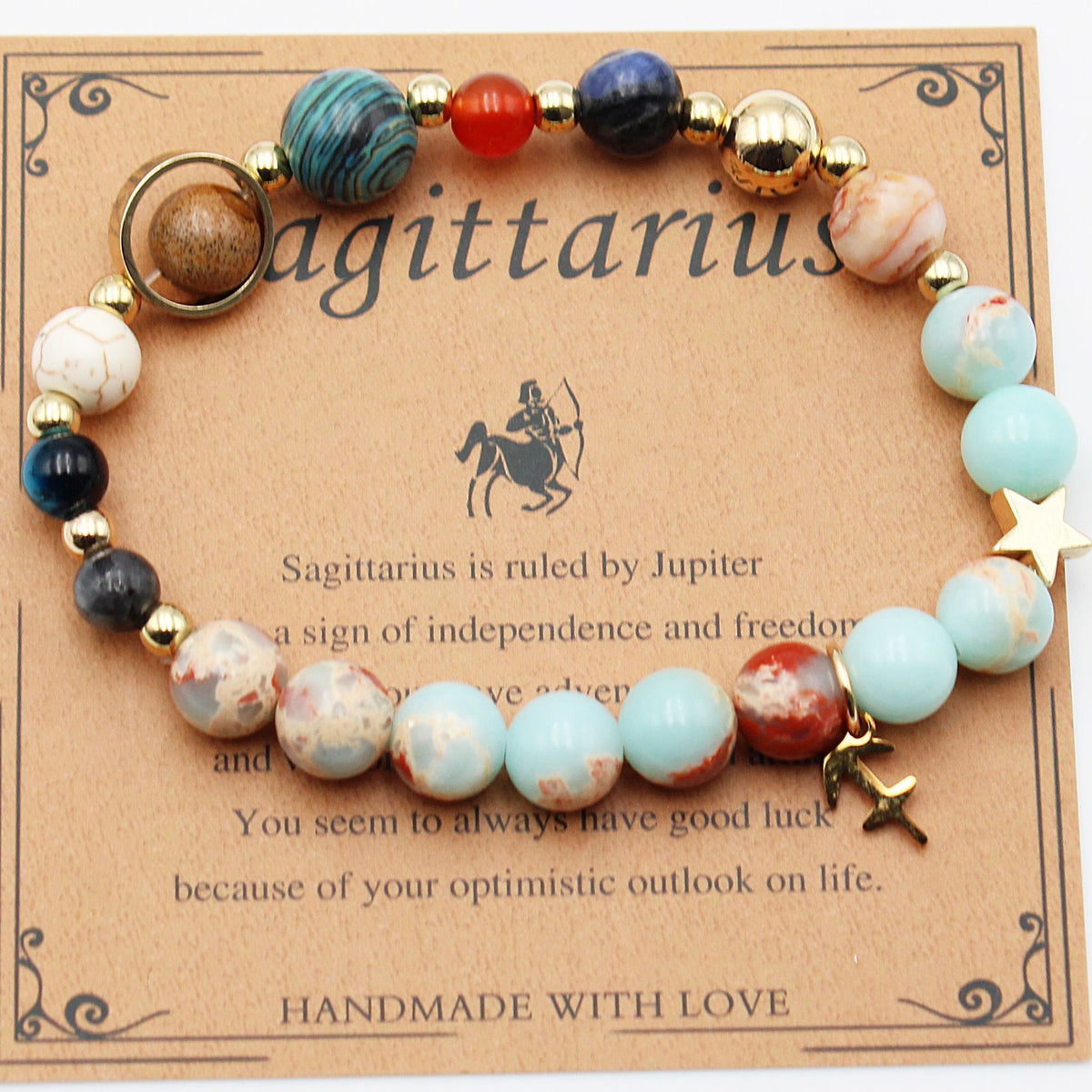 Twelve Constellations Bracelets Natural Stone Beaded – image 37