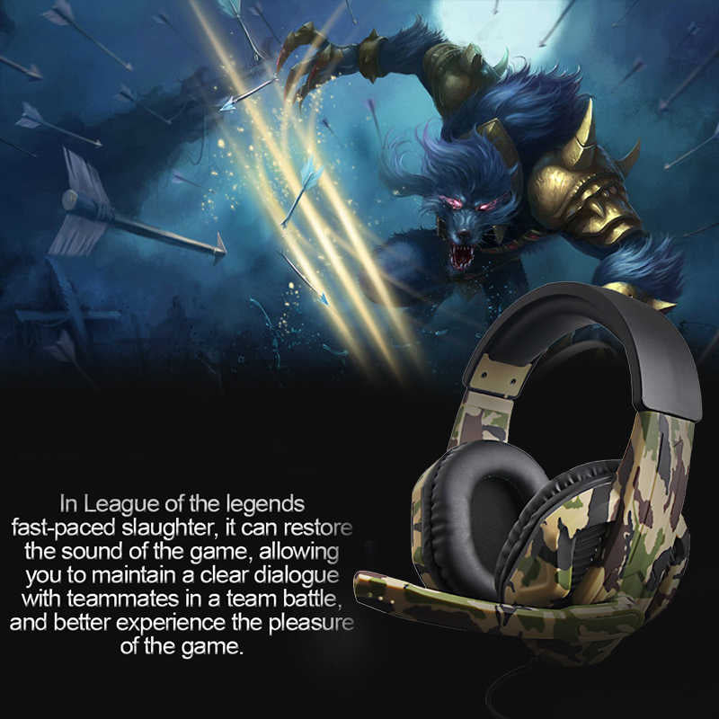 Camouflage Deep Bass Gaming Headset – image 6