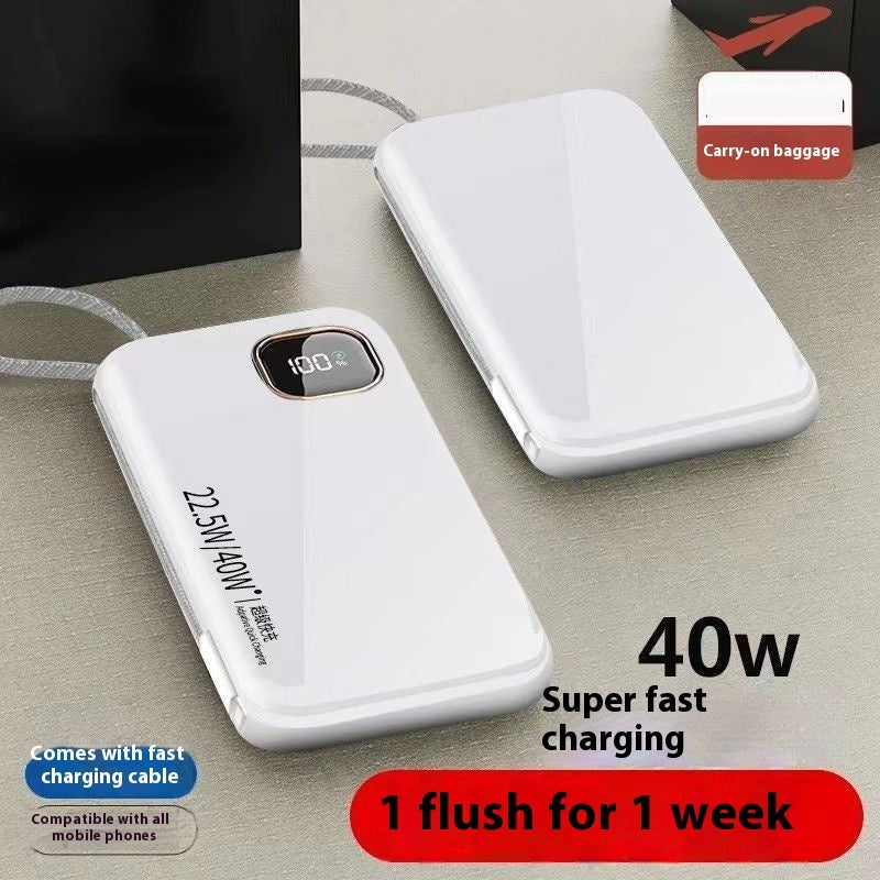 Large Capacity Power Bank with Built-In Cables – image 10