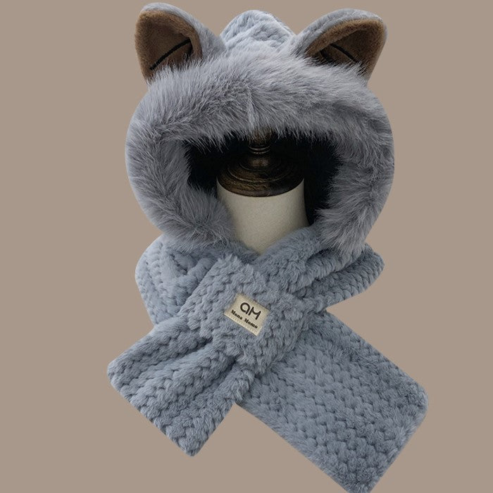 Autumn And Winter Cute Furry Fox Ear Hat – image 9