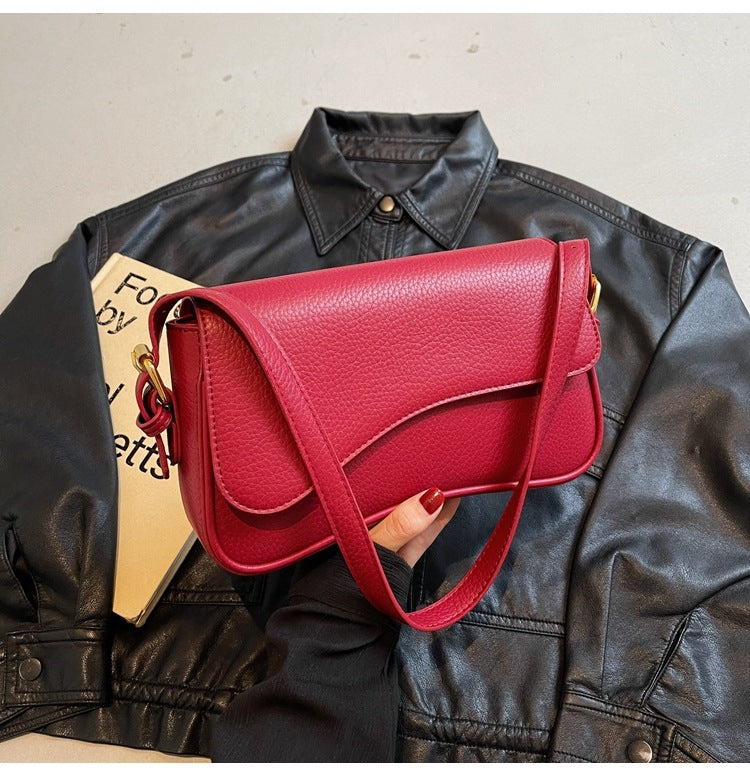 Fashion Simple New Flip Magnetic Buckle Shoulder Bag – image 15