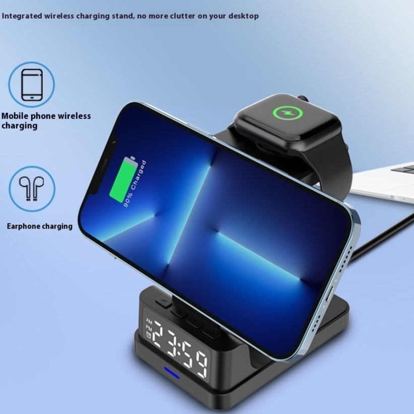 3-in-1 Magnetic Wireless Charger with Clock Display