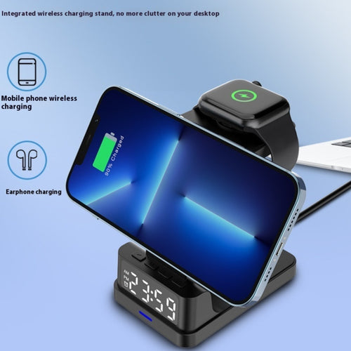 3-in-1 Magnetic Wireless Charger with Clock Display