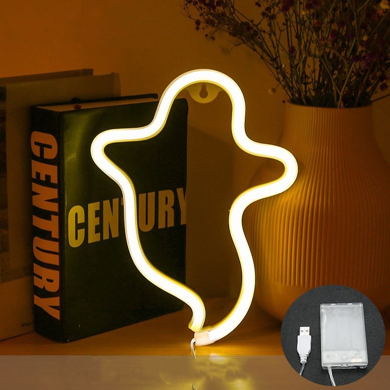 Halloween Ghost Neon Lamp – image 4