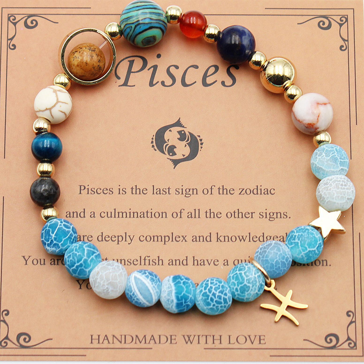 Twelve Constellations Bracelets Natural Stone Beaded – image 15