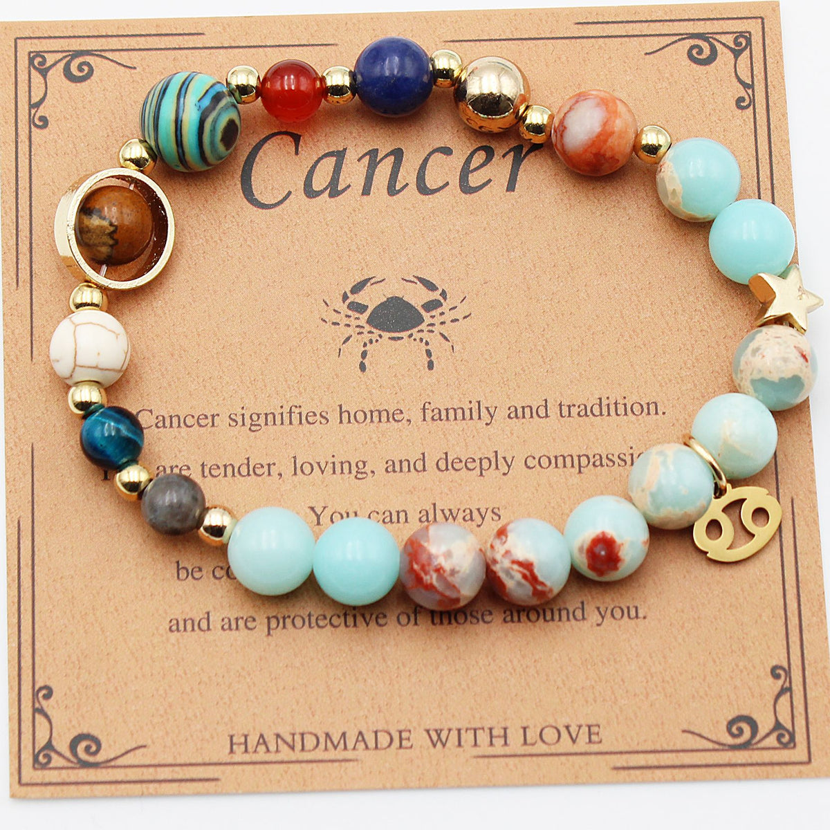 Twelve Constellations Bracelets Natural Stone Beaded – image 34