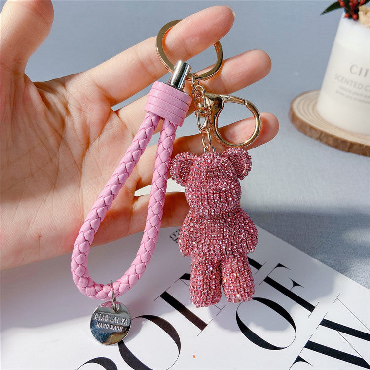 Creative Diamond Cartoon Bear Keychain – image 30