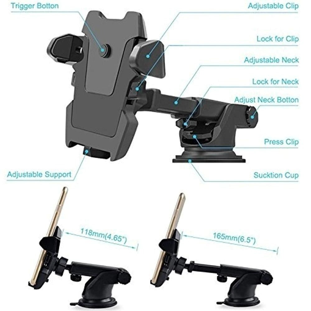 Windshield Suction Car Phone Mount – Adjustable – image 4