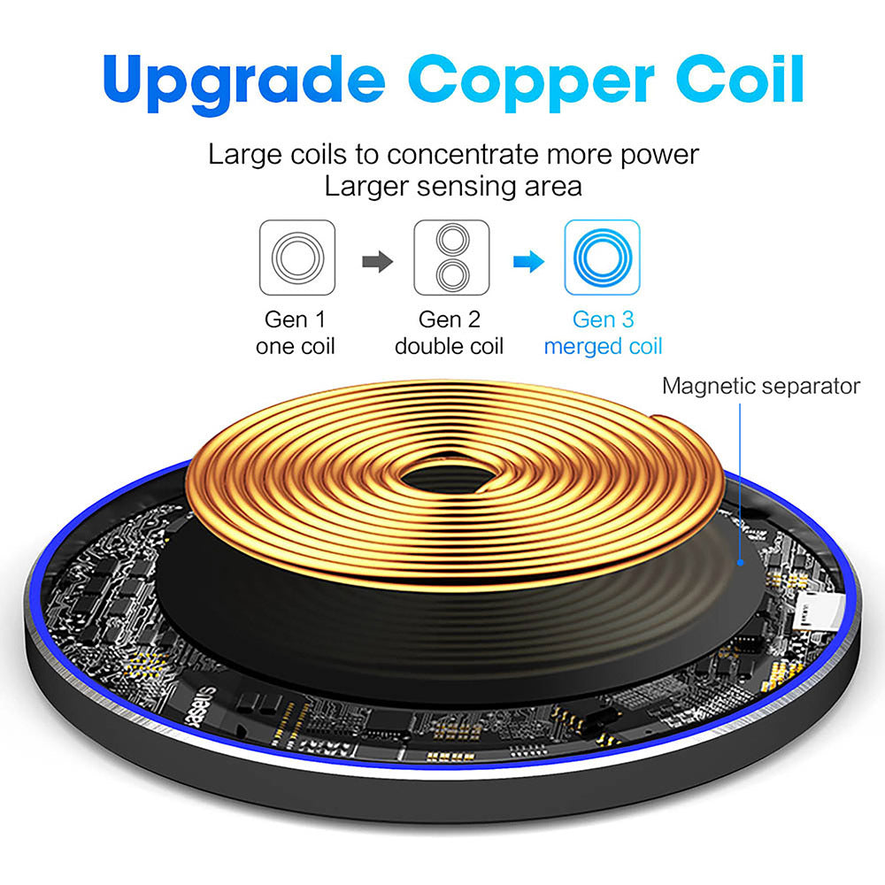 20W Fast Wireless Charger – Fabric Finish – image 4