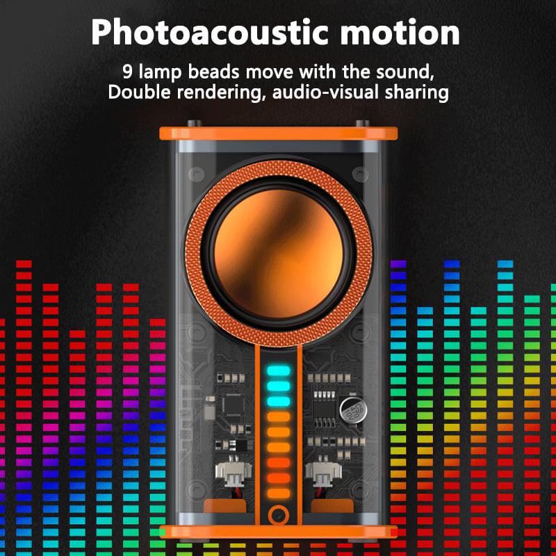 K07 Transparent Cyberpunk Bluetooth Speaker – image 3