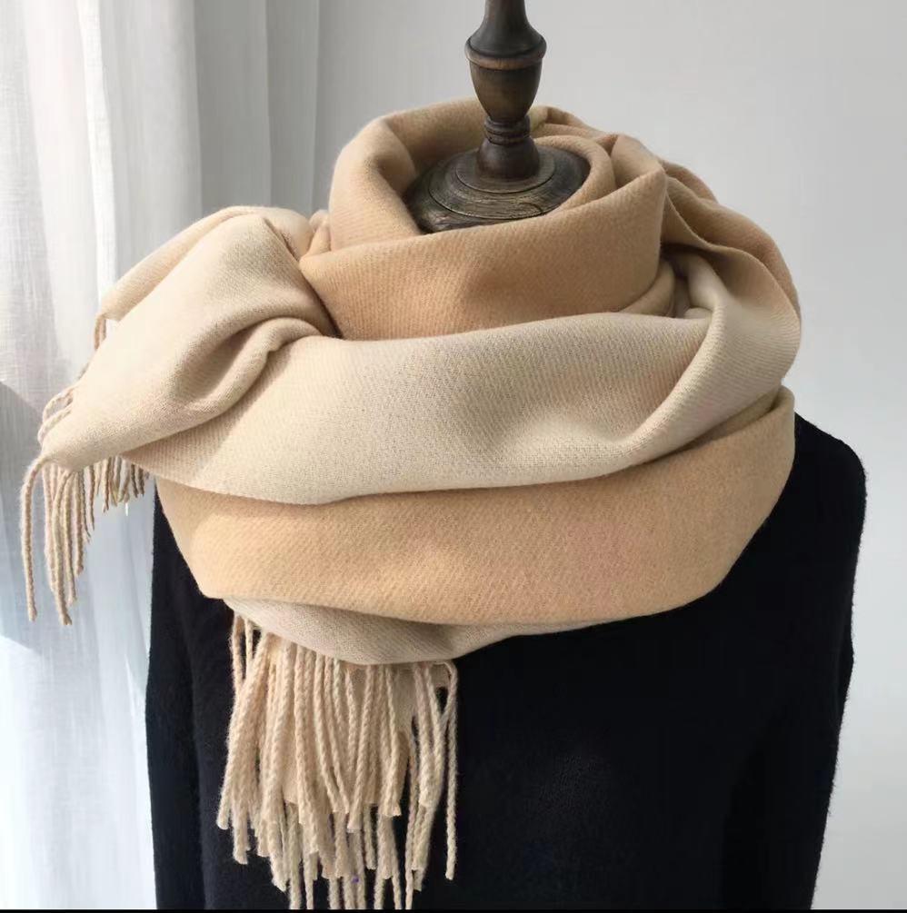 Double-sided Artificial Australian Wool Scarf Shawl – image 11