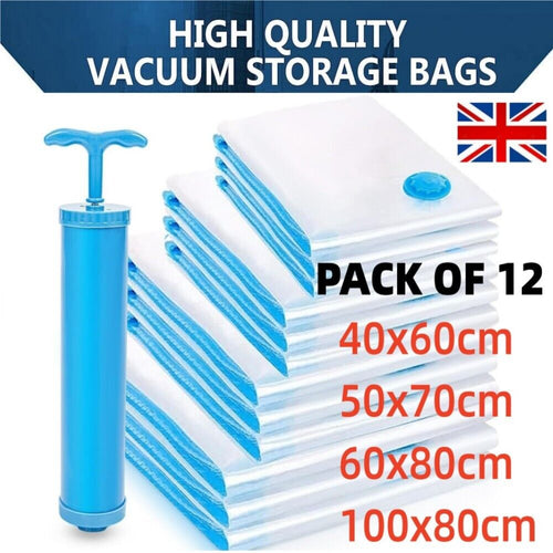 12 Strong Vacuum Storage Space Saver Bags – main image