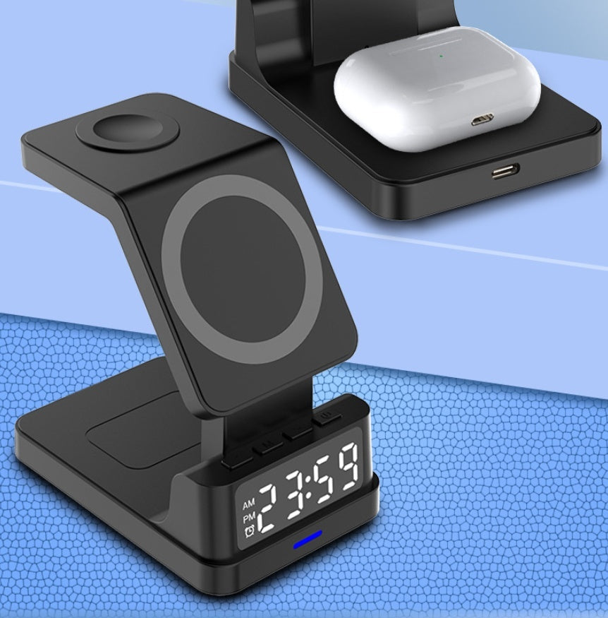 3-in-1 Magnetic Wireless Charger with Clock Display – image 2