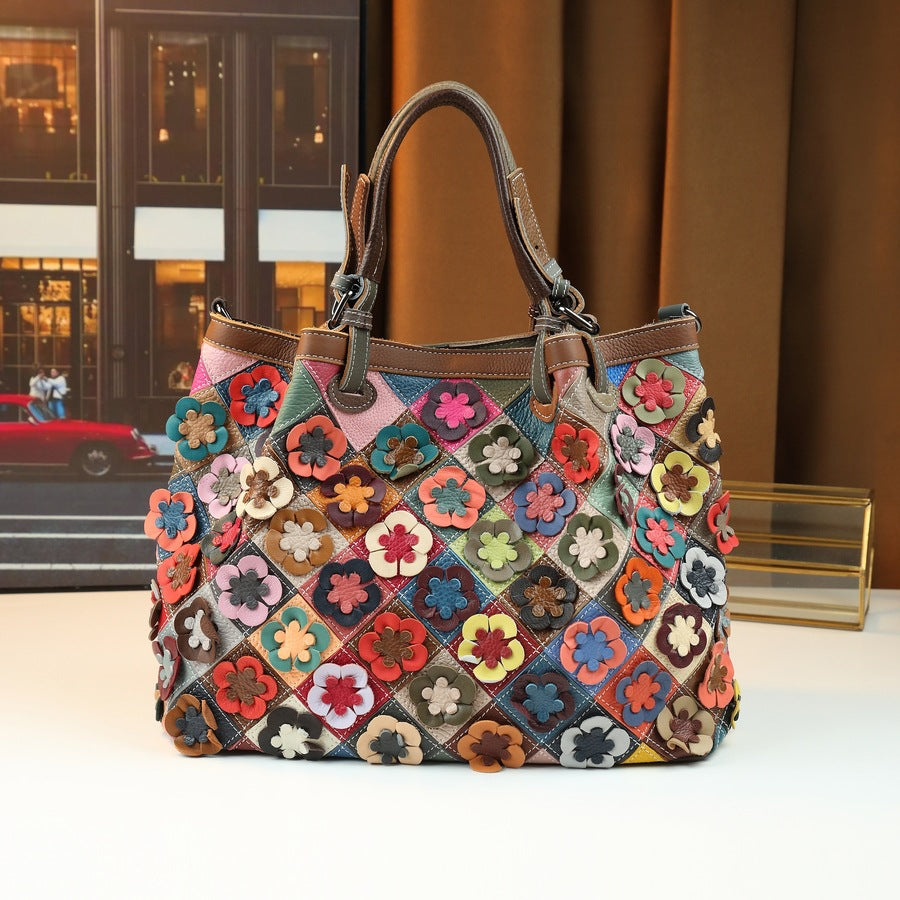 Vintage Woven Leather Crossbody Bag – image 9