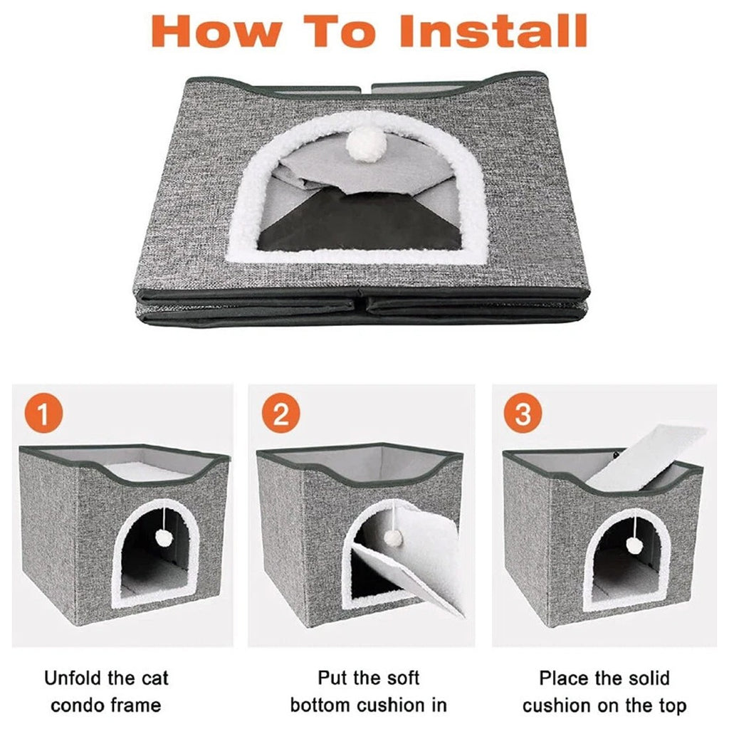 Pet Foldable Storage Cat Shelter Three-dimensional – image 5