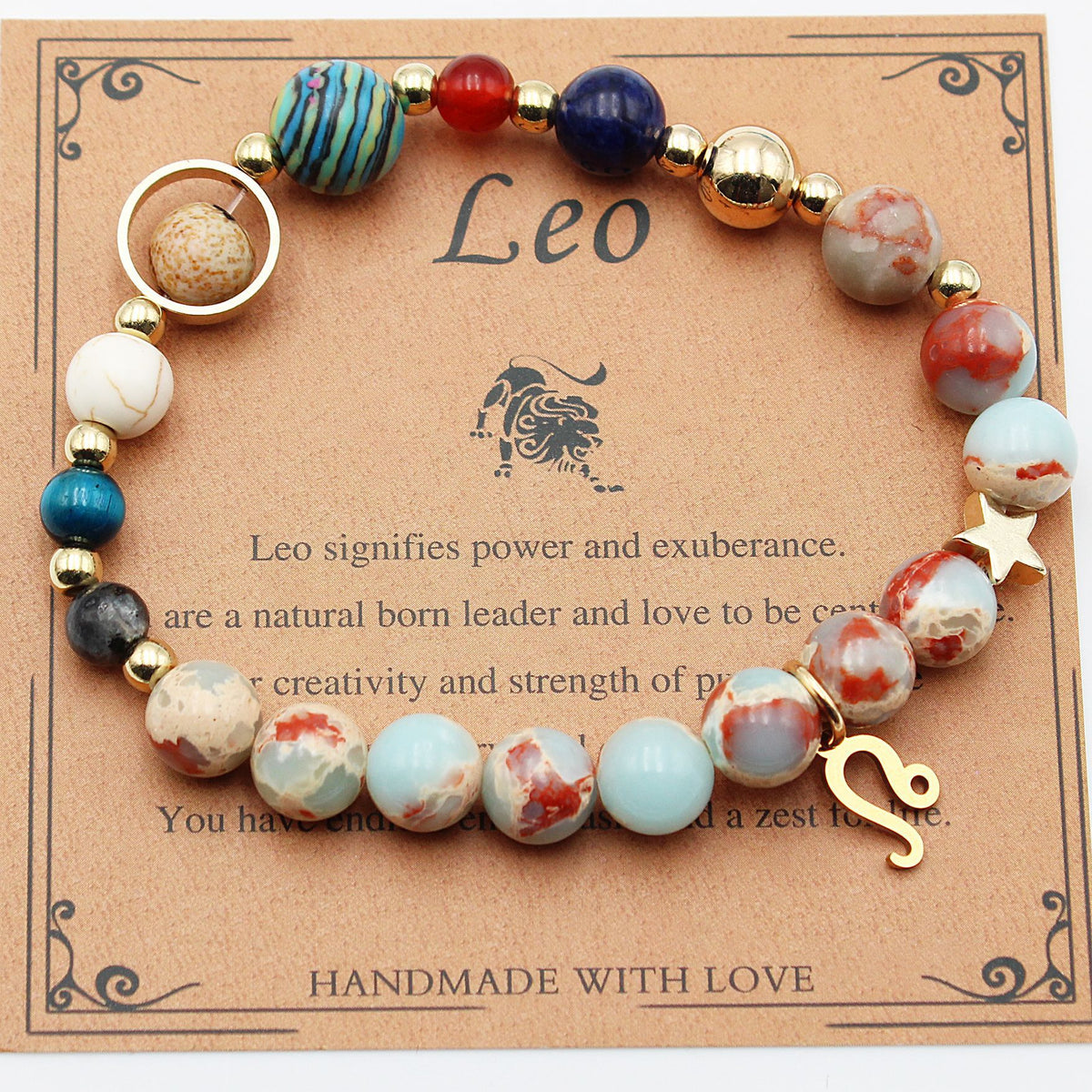 Twelve Constellations Bracelets Natural Stone Beaded – image 30
