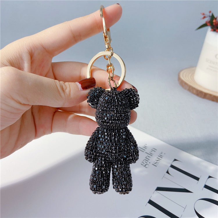 Creative Diamond Cartoon Bear Keychain – image 8