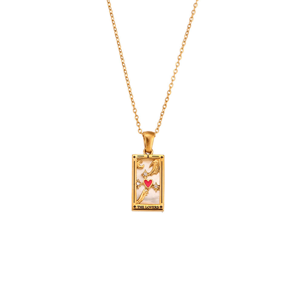 Fashion Tarot Necklace With Rhinestones Diamond Set – image 13