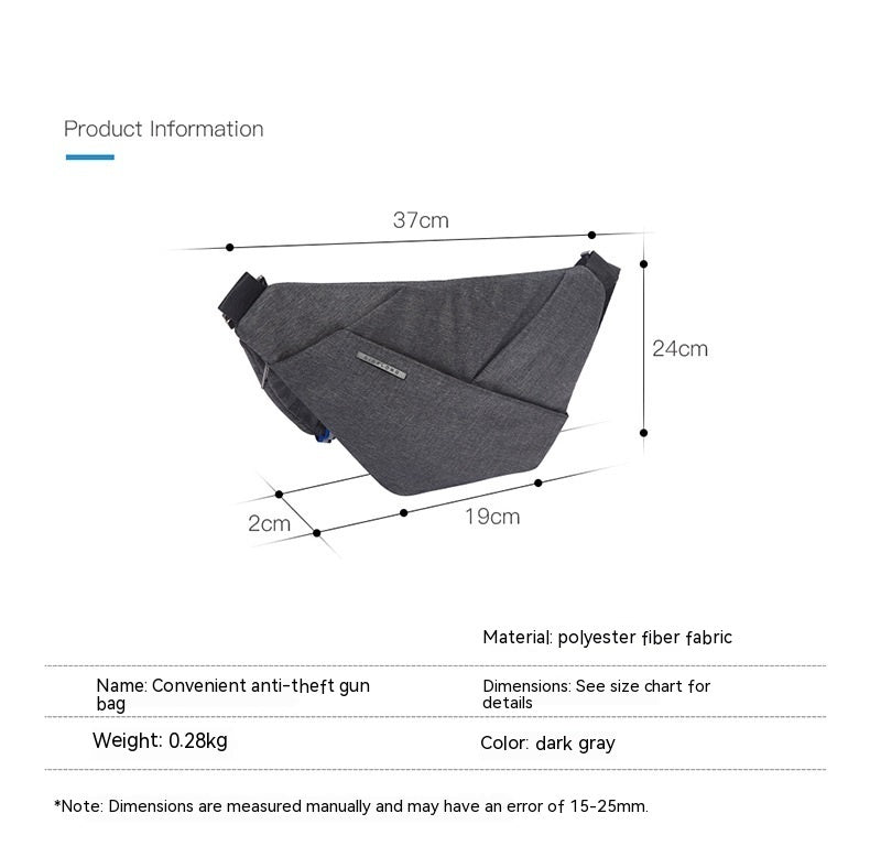 Digital Storage Canvas Chest Bag Crossbody – image 7