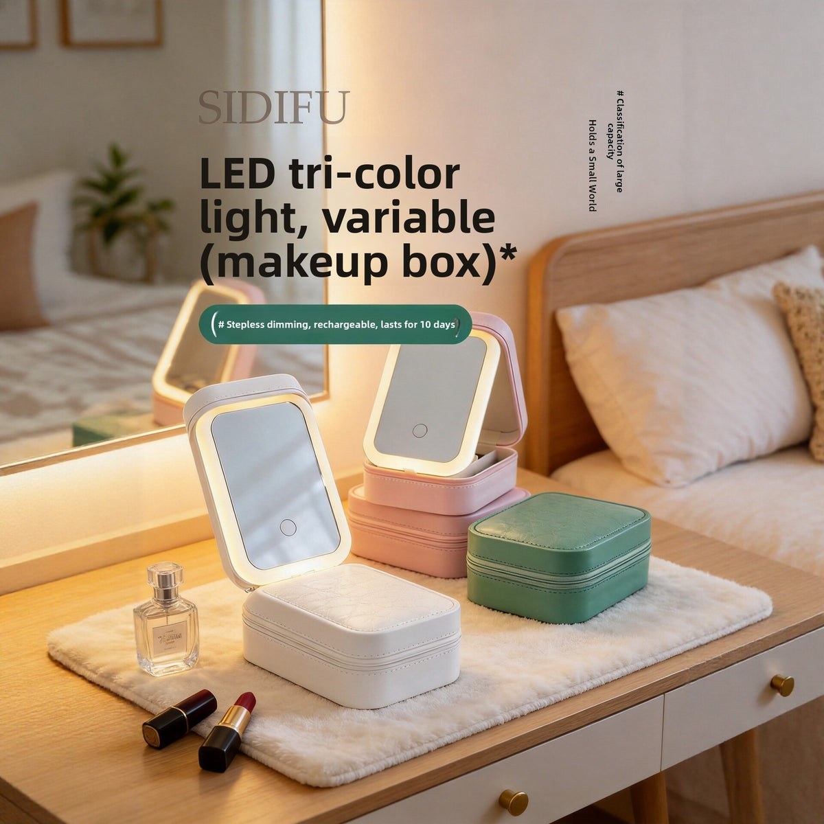 LED makeup bag with mirror - image 3
