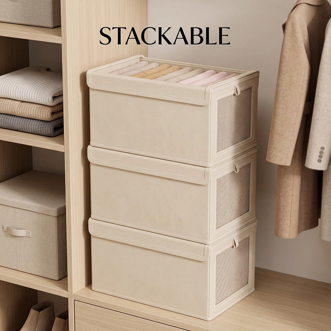 4-Piece Folding Storage Boxes – image 2