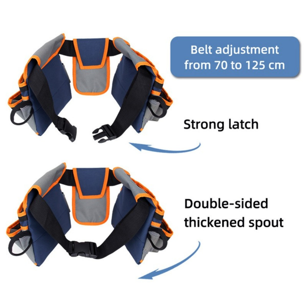 Double Tool Belt Pouch 12 Pocket Heavy Duty Joiners – image 2