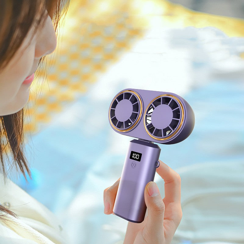 USB Rechargeable Foldable Handheld & Neck Fan – image 7