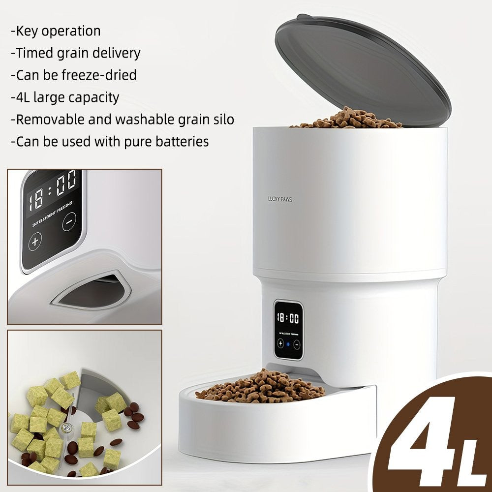 4L Pet Cat Feeder Automatic With Timer Food Dispenser – image 6