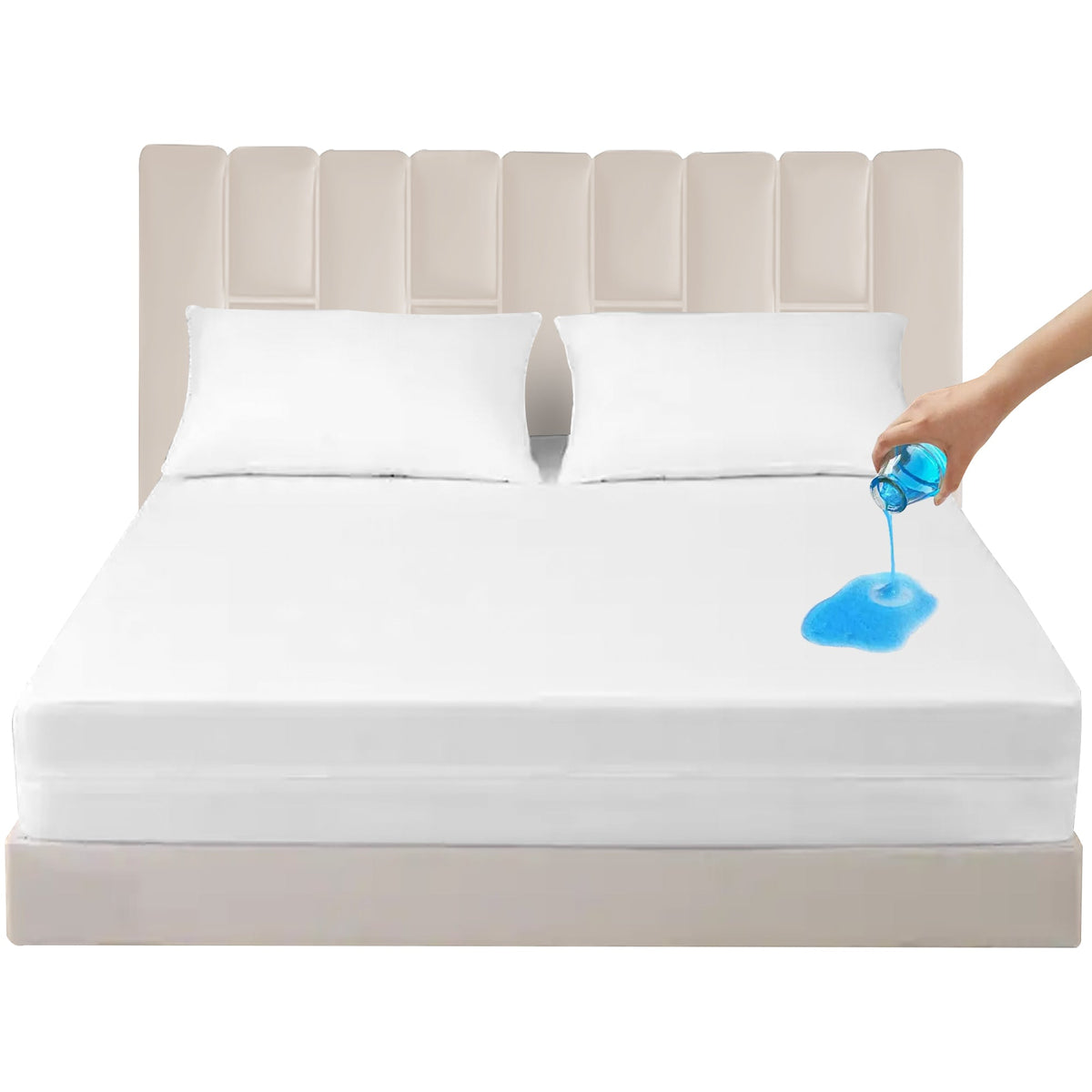 Waterproof Zipped Mattress Encasement – 30cm Deep – image 8