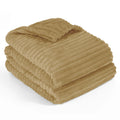 Striped Fleece Throw Blanket – image 1