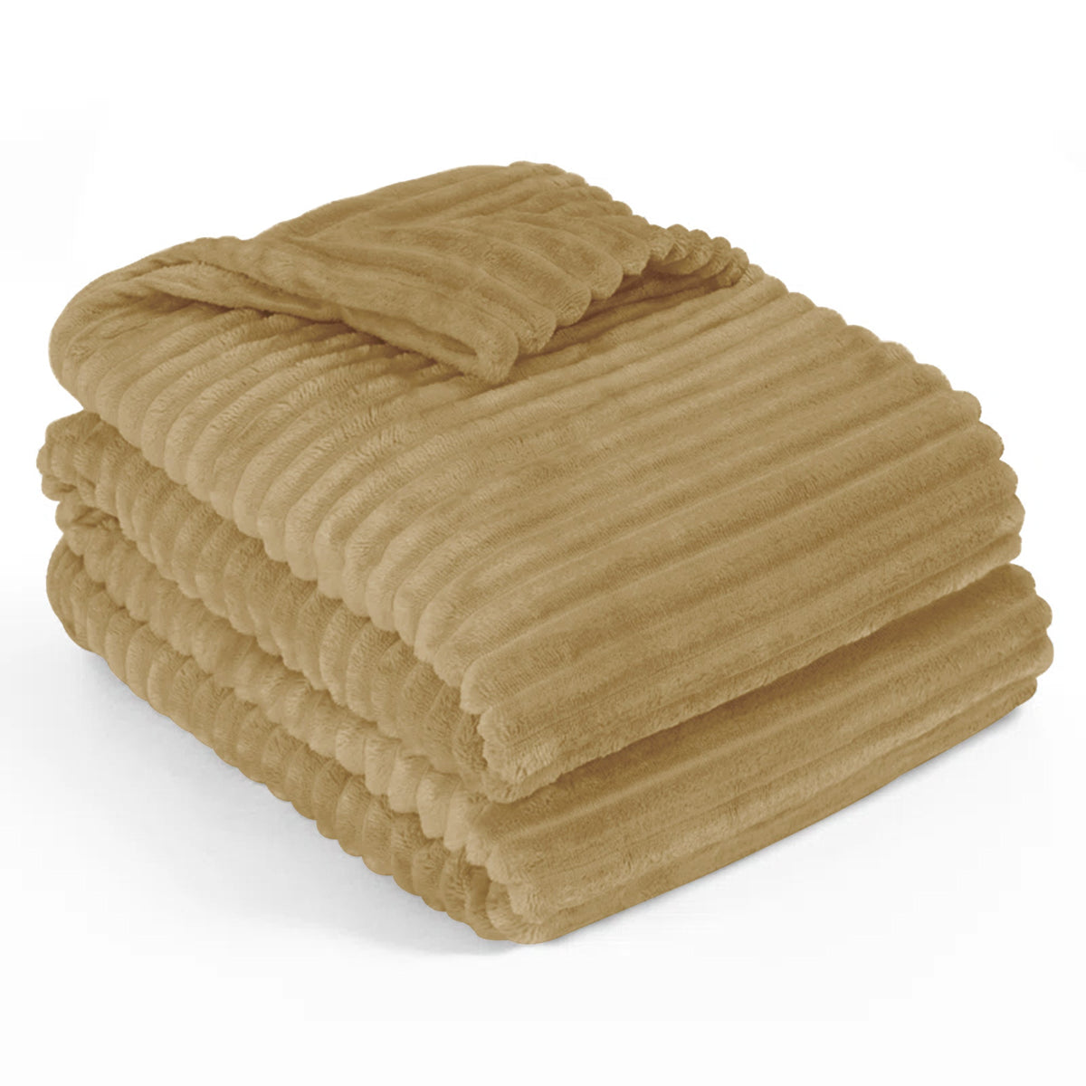 Striped Fleece Throw Blanket – image 1