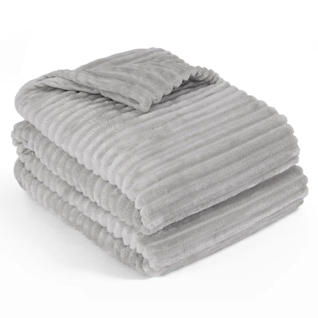 Striped Fleece Throw Blanket – image 9