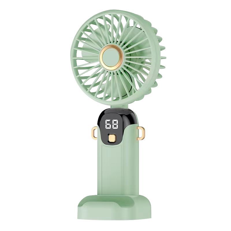 High-Speed Handheld Mini Fan with Digital Display – image 3
