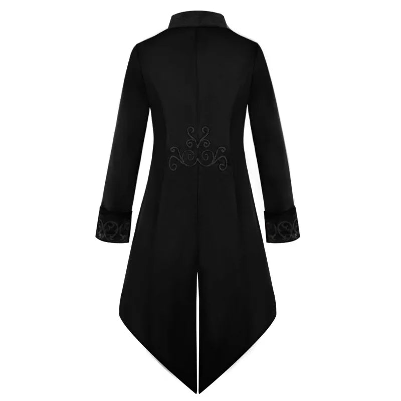 Men's Gothic Vampire Halloween Costume Coat – image 17