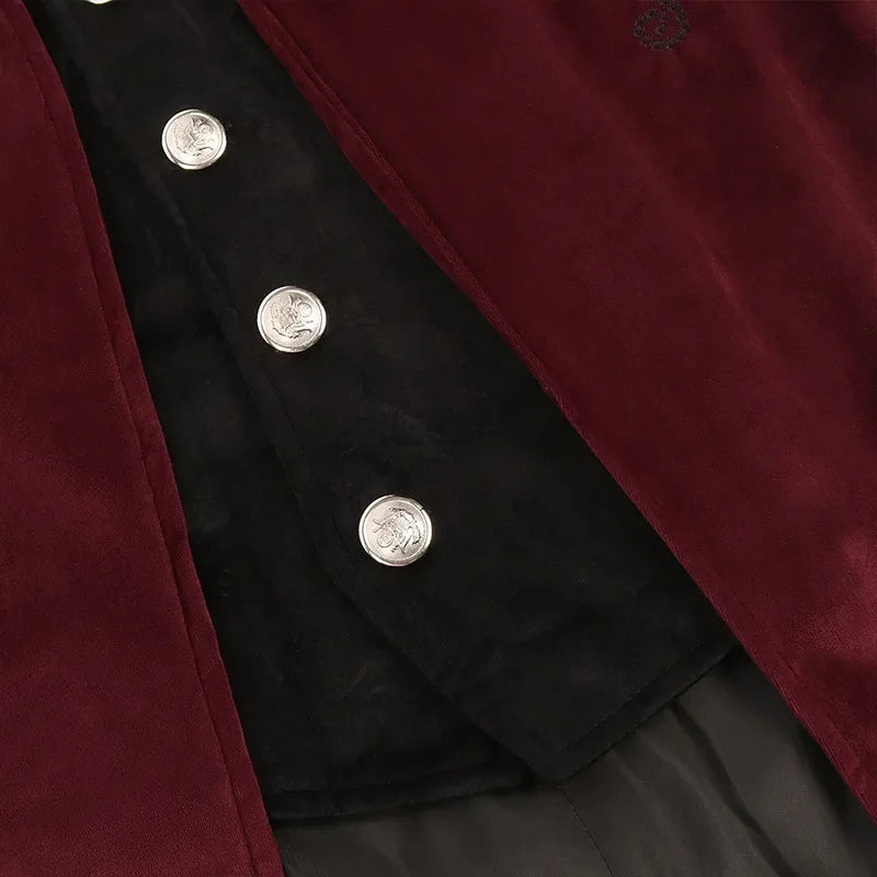 Men's Gothic Vampire Halloween Costume Coat – image 4
