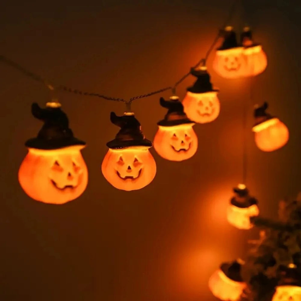 Halloween Pumpkin Fairy Lights 1.5M 10 LED Battery – main image