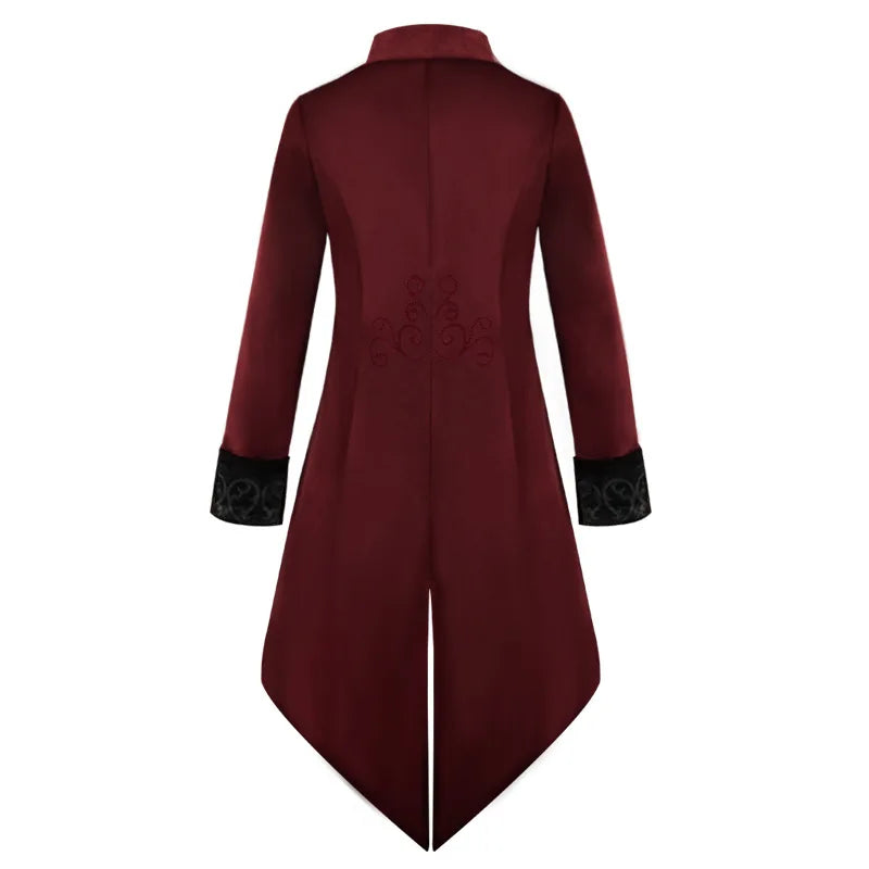 Men's Gothic Vampire Halloween Costume Coat – image 25