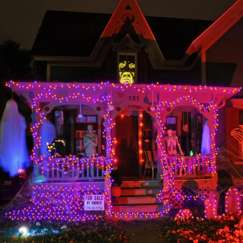 Halloween Fairy Lights Purple Orange String Lights – image 9