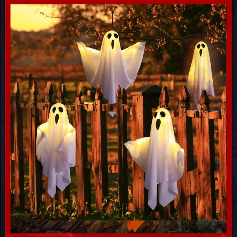 Hanging Ghost Halloween LED Light-Up Decoration – image 4