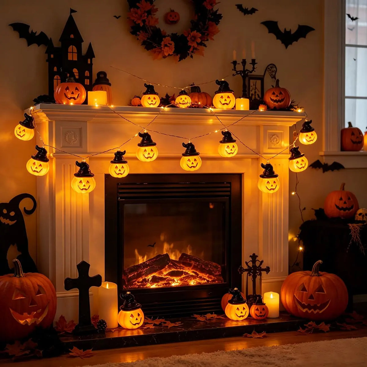 Halloween Pumpkin Fairy Lights 1.5M 10 LED Battery – image 5