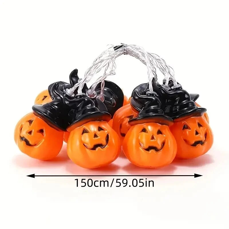 Halloween Pumpkin Fairy Lights 1.5M 10 LED Battery – image 3