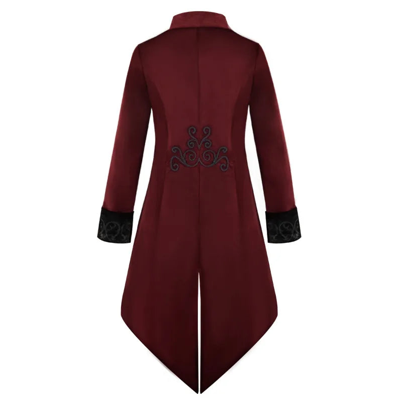Men's Gothic Vampire Halloween Costume Coat – image 9