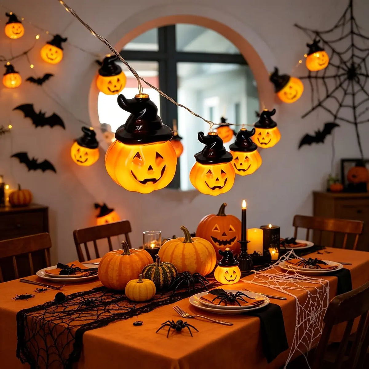 Halloween Pumpkin Fairy Lights 1.5M 10 LED Battery – image 4