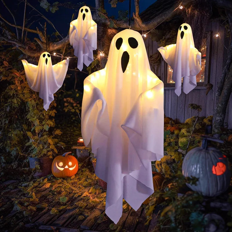 Hanging Ghost Halloween LED Light-Up Decoration – image 6