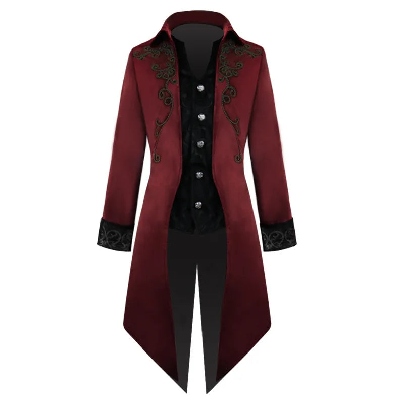 Men's Gothic Vampire Halloween Costume Coat – image 8