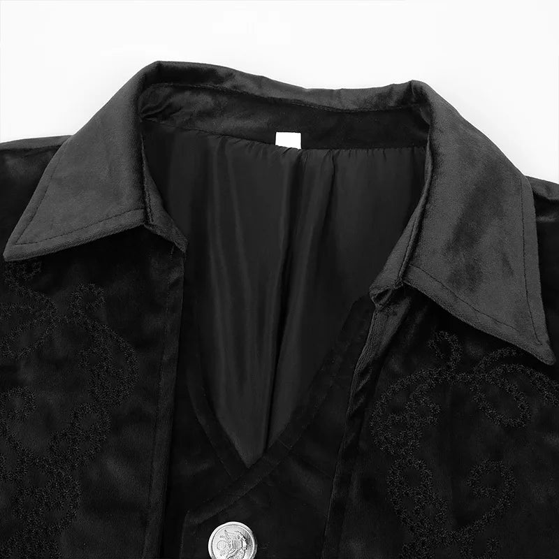 Men's Gothic Vampire Halloween Costume Coat – image 18