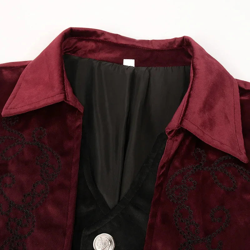 Men's Gothic Vampire Halloween Costume Coat – image 3