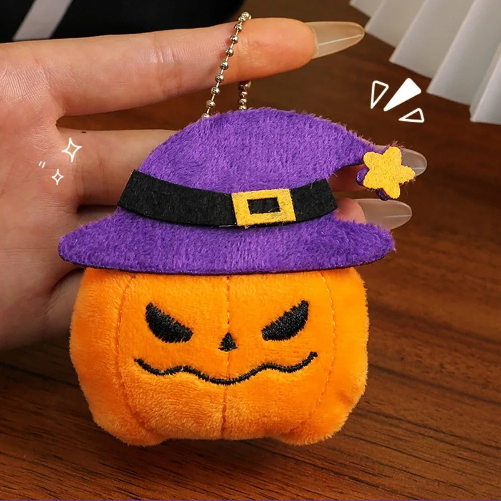 Halloween Plush Keyring Pumpkin Ghost Bat – image 5