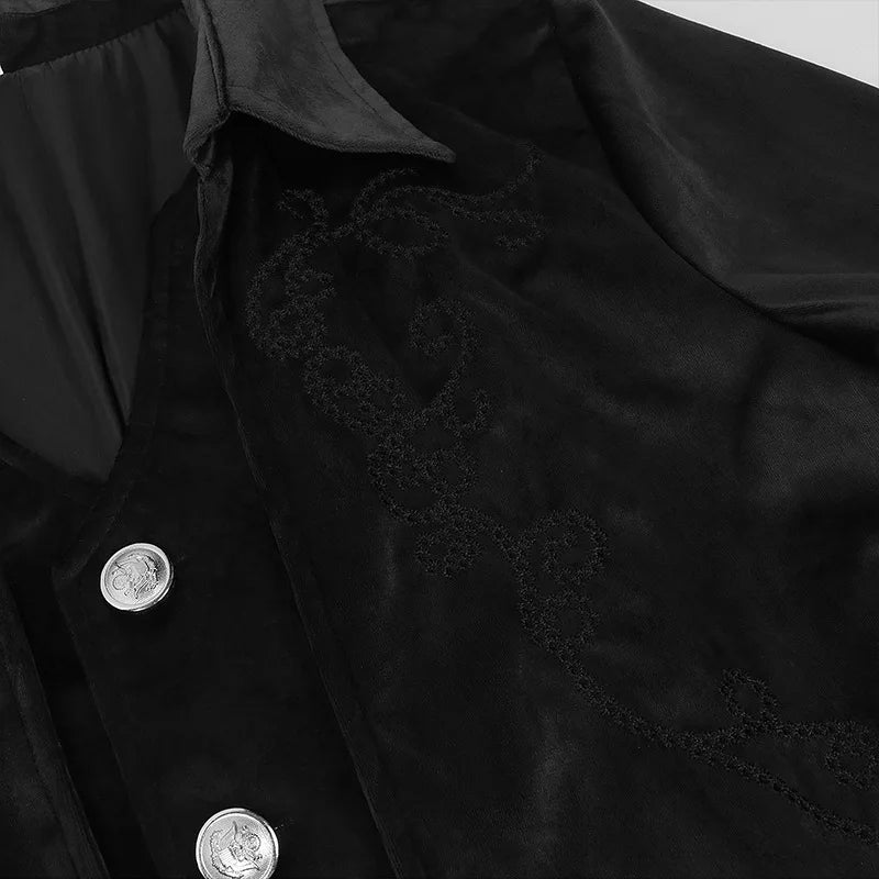 Men's Gothic Vampire Halloween Costume Coat – image 19